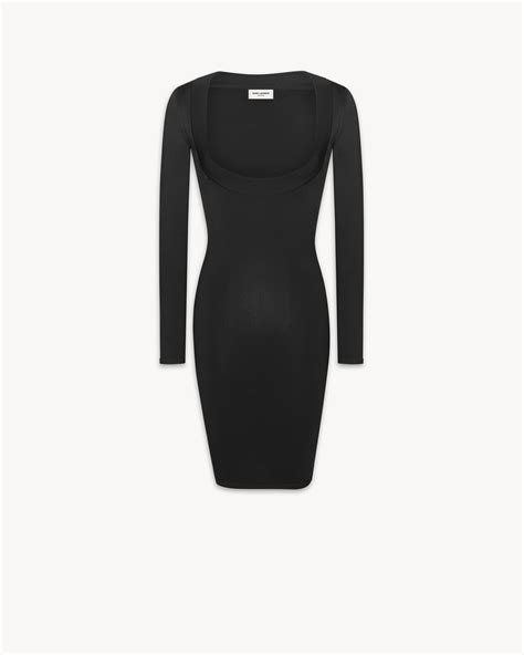 decolletè con ruches ysl|Décolleté Dress in Knit .